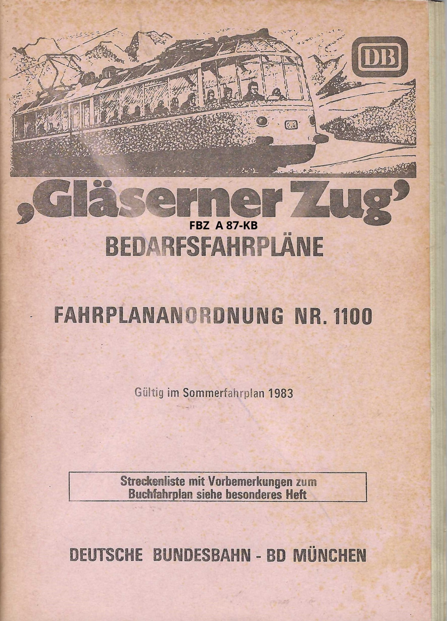 GLÄSERNER ZUG 1983