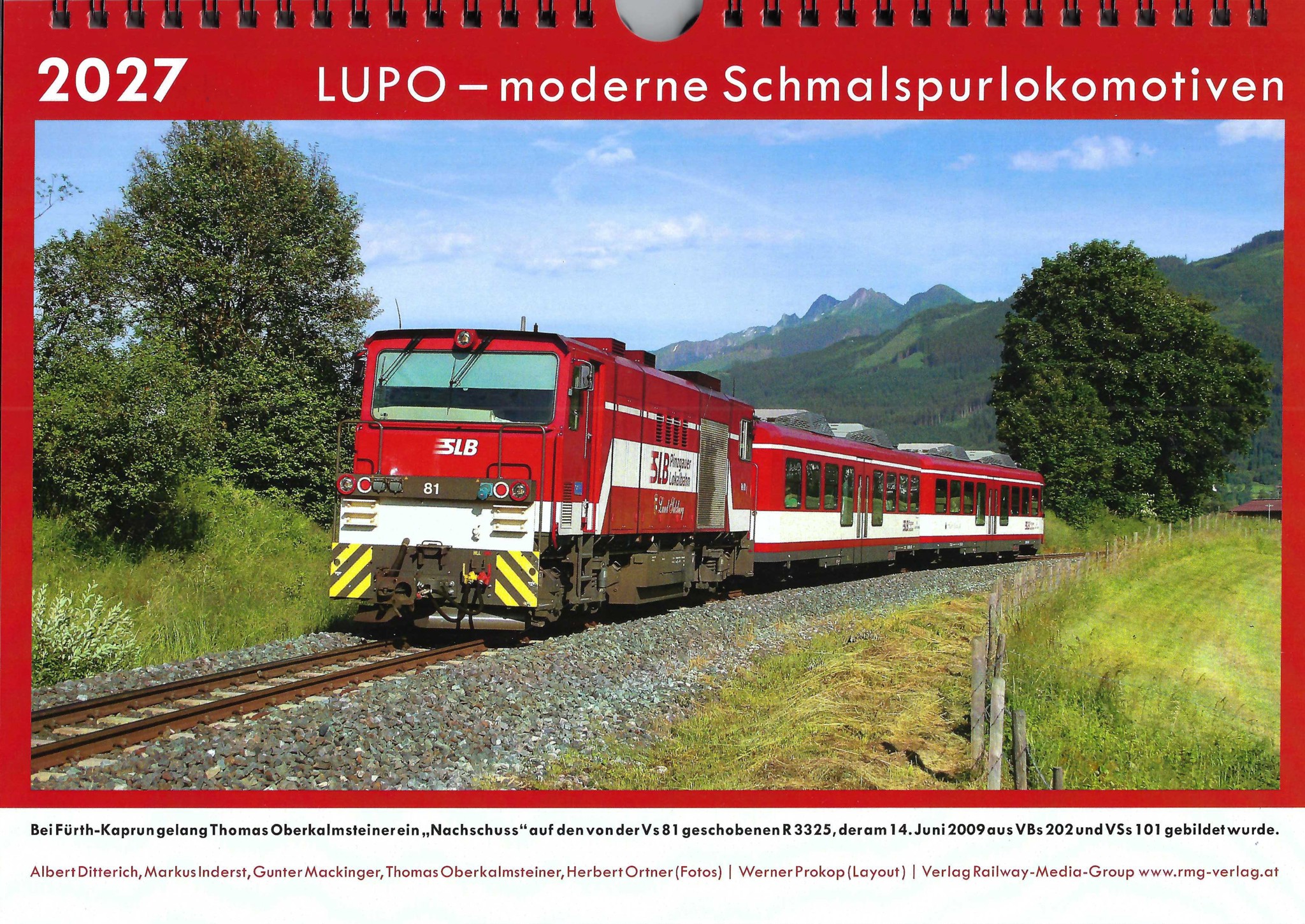 Kalender 2027 - LUPO - moderne Schmalspurlokomotiven