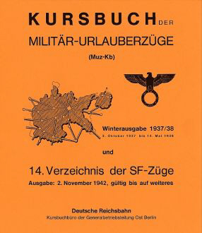 14. Verzeichnis der Schnellzüge für Fronturlauber gültig ab 2. November 1942