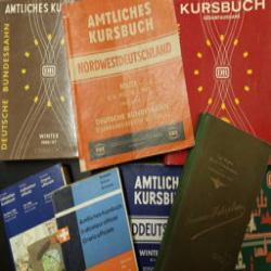 Kursbücher, Fahrpläne, Karten