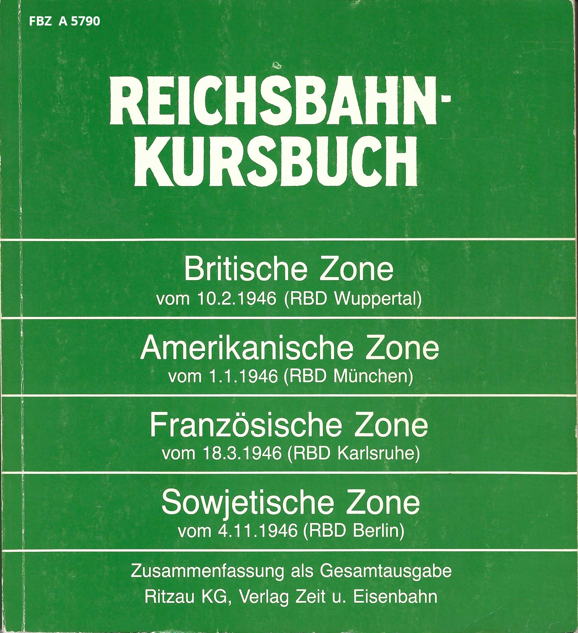 Reichsbahn-Kursbuch 1946