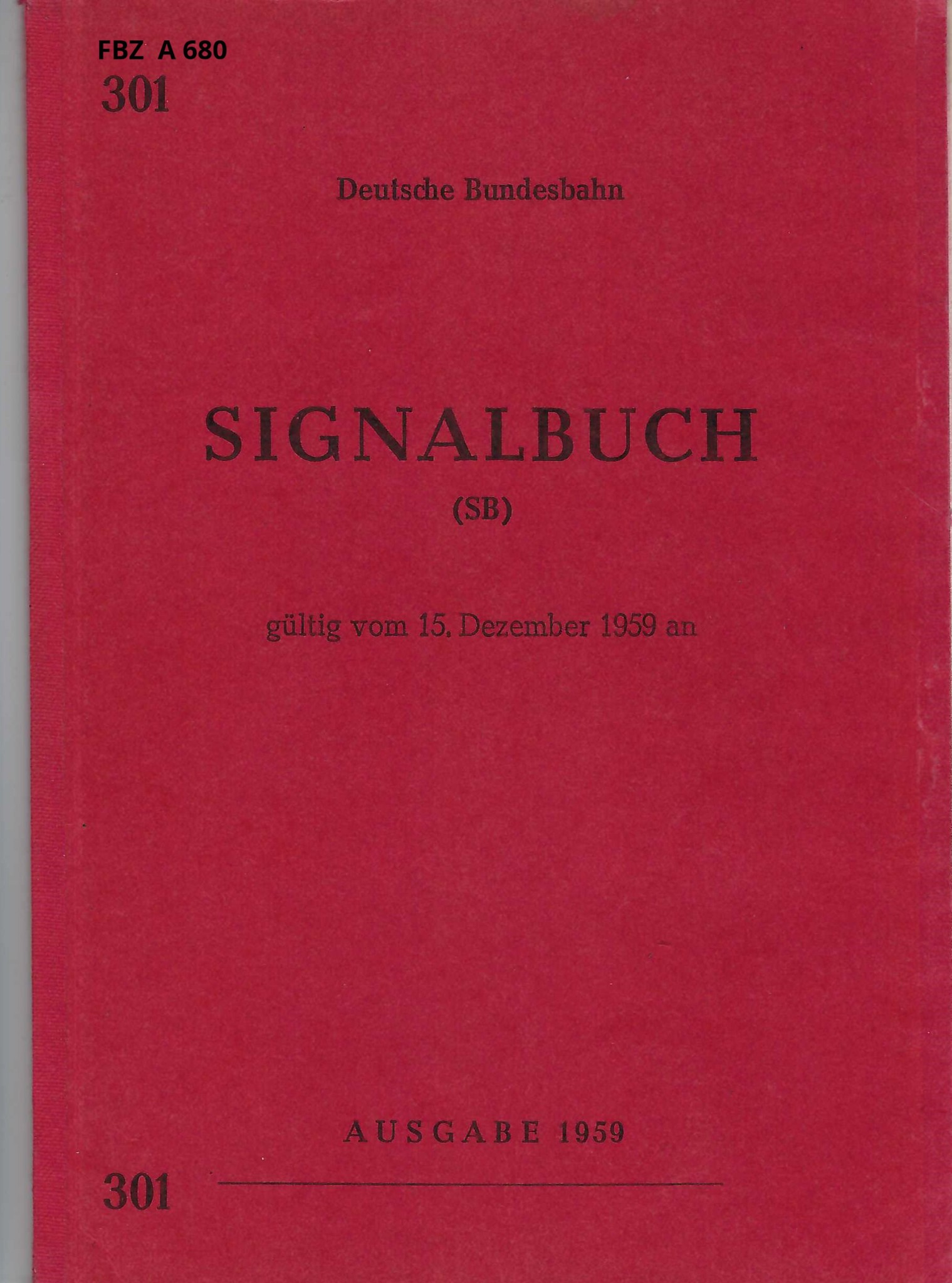Signalbuch (SB) DV 301 1959