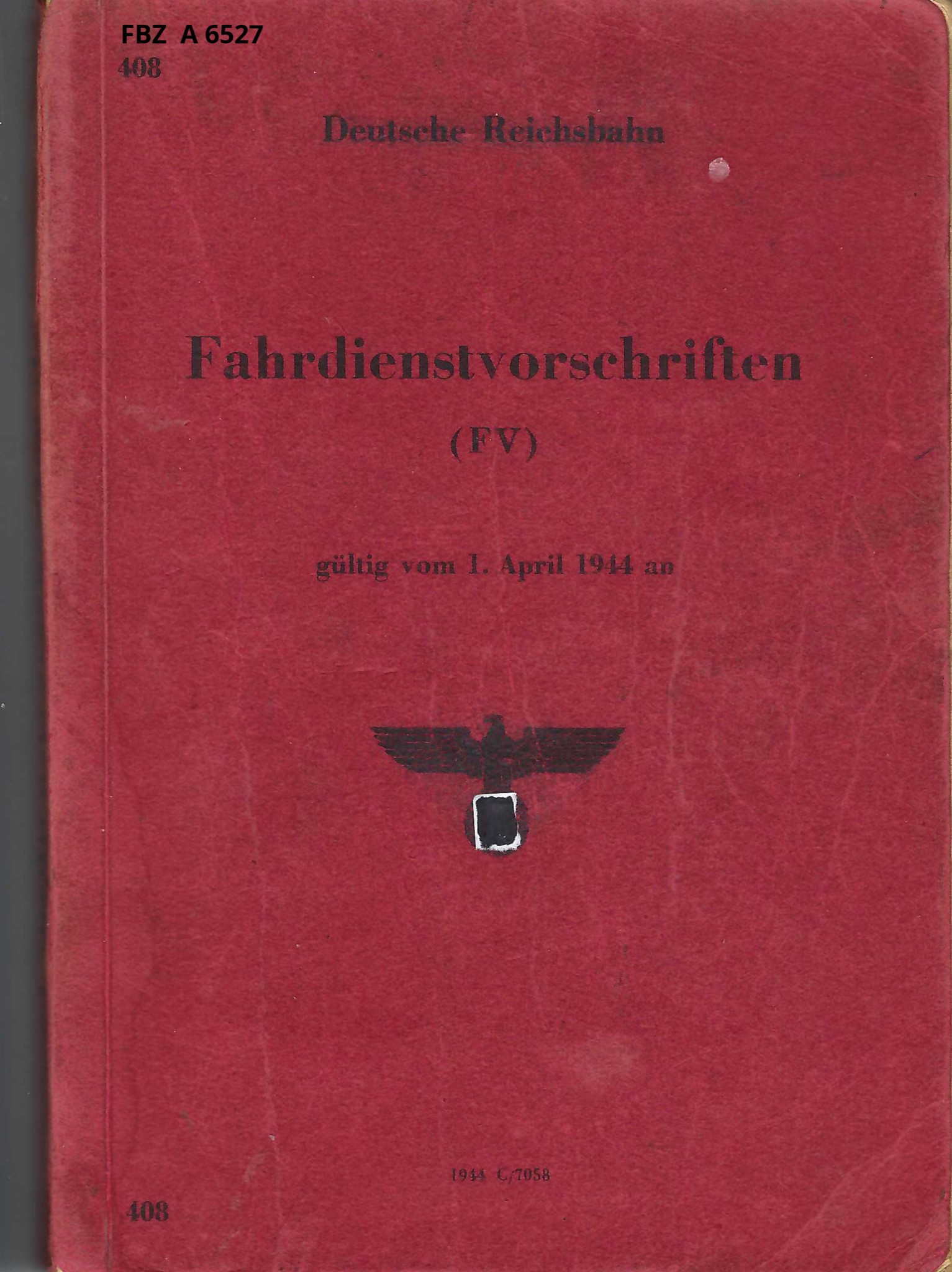 Fahrdienstvorschriften (FD) DV 408 Ausgabe 1944