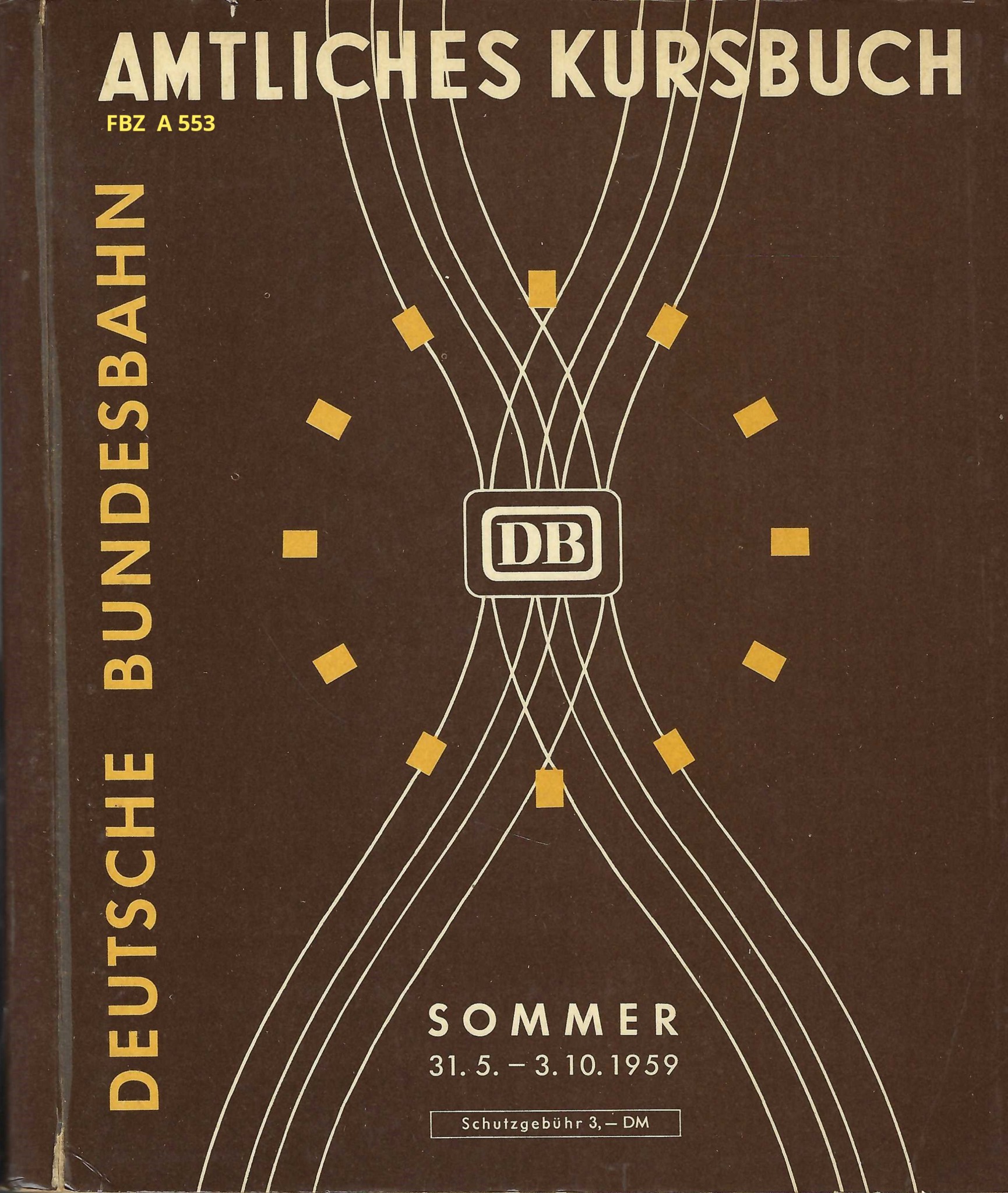 Amtliches Kursbuch Deutsche Bundesbahn Sommer 1959
