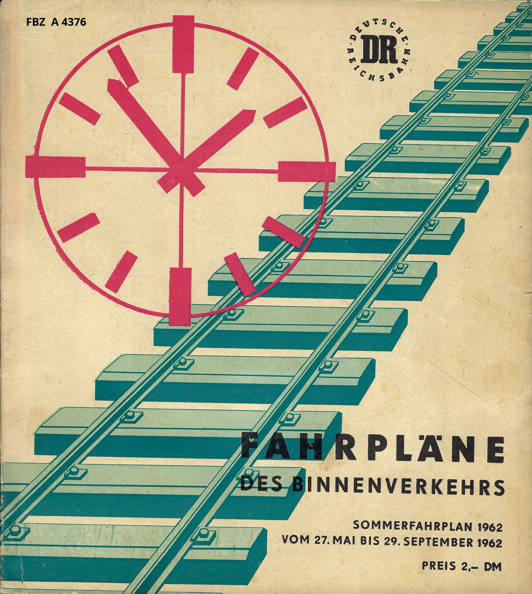 Fahrpläne des Binnenverkehrs - Sommerfahrplan 1962