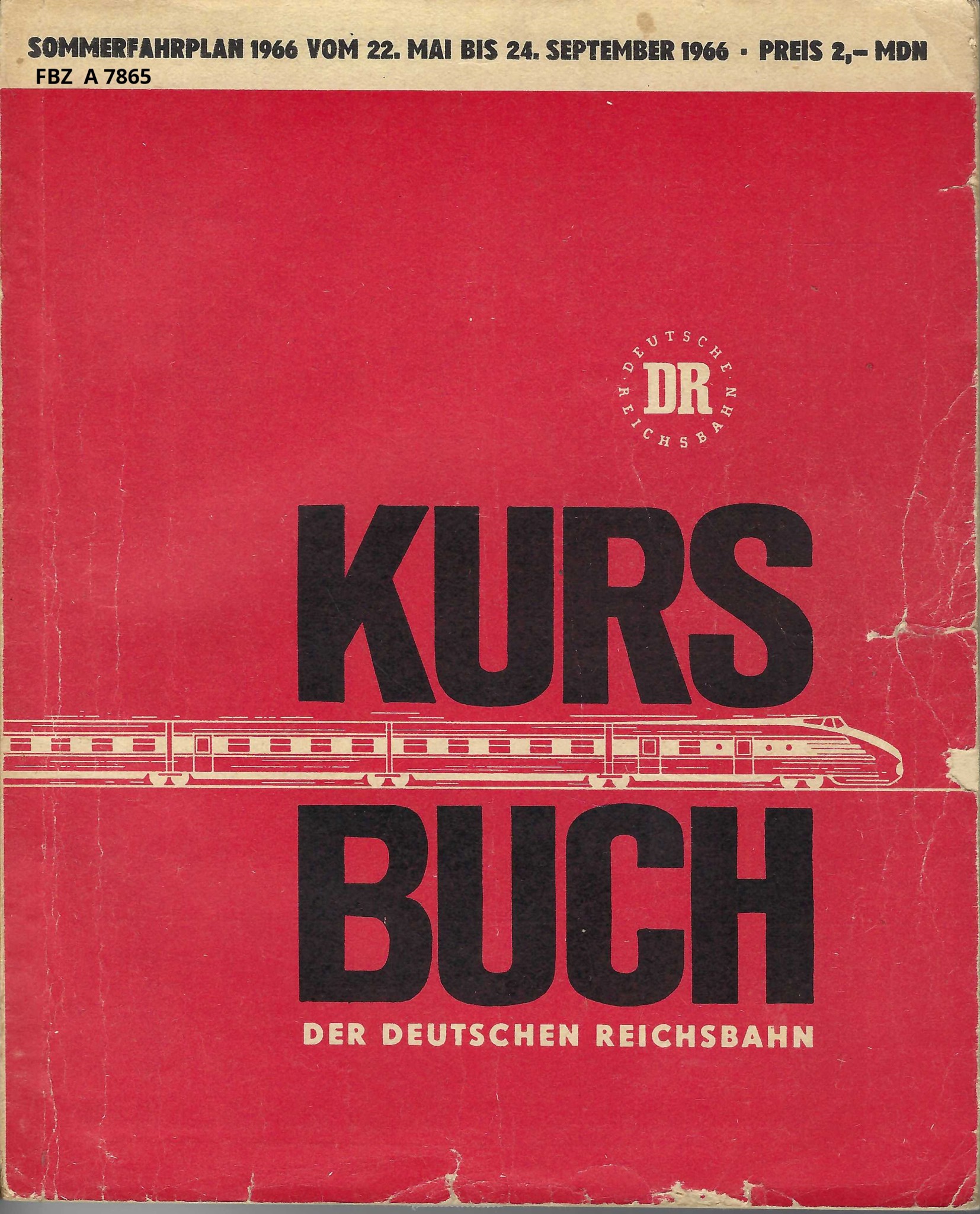 Kursbuch der Deutschen Reichsbahn - Sommerfahrplan 1966
