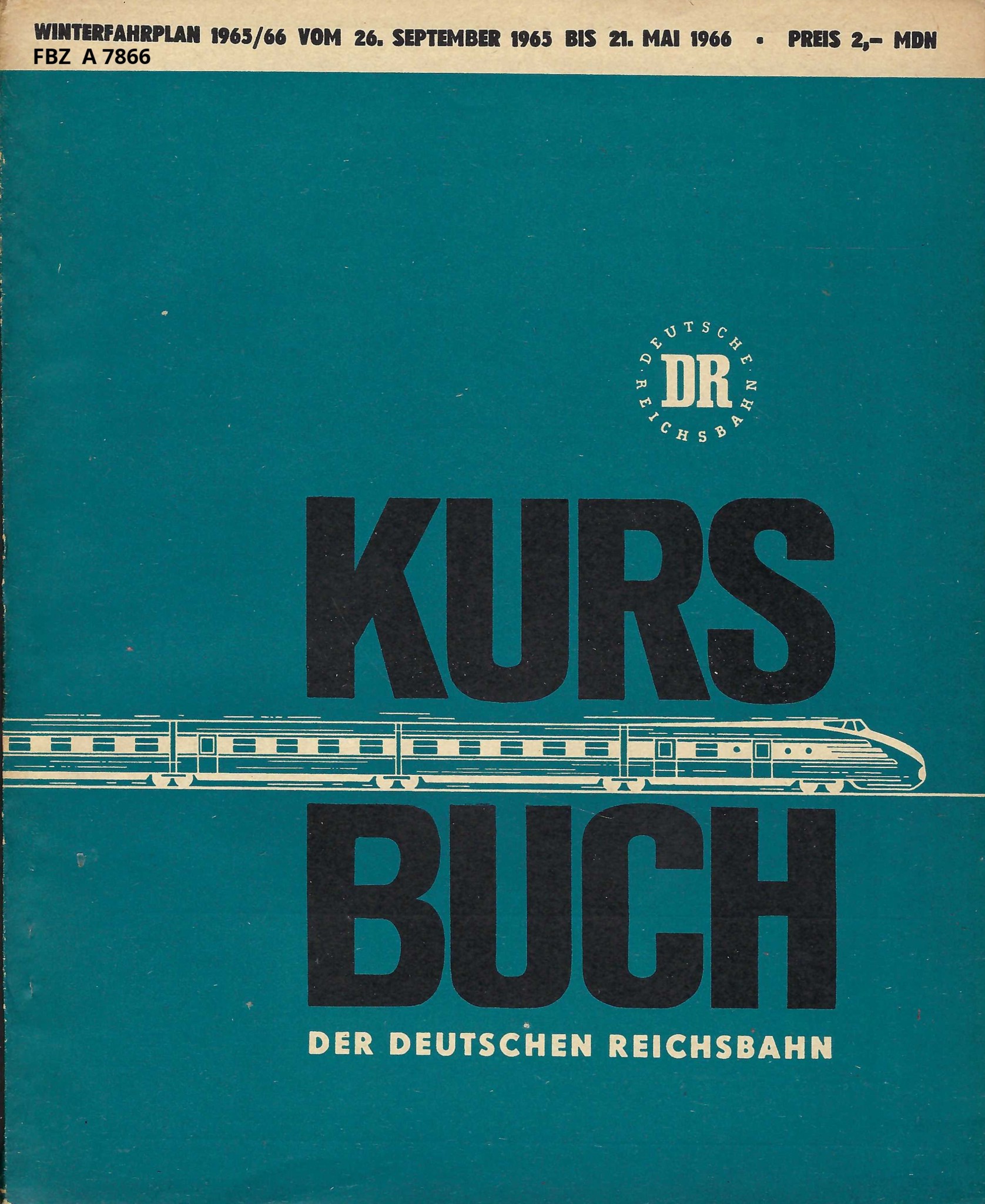 Kursbuch der Deutschen Reichsbahn Winterfahrplan 1965/66