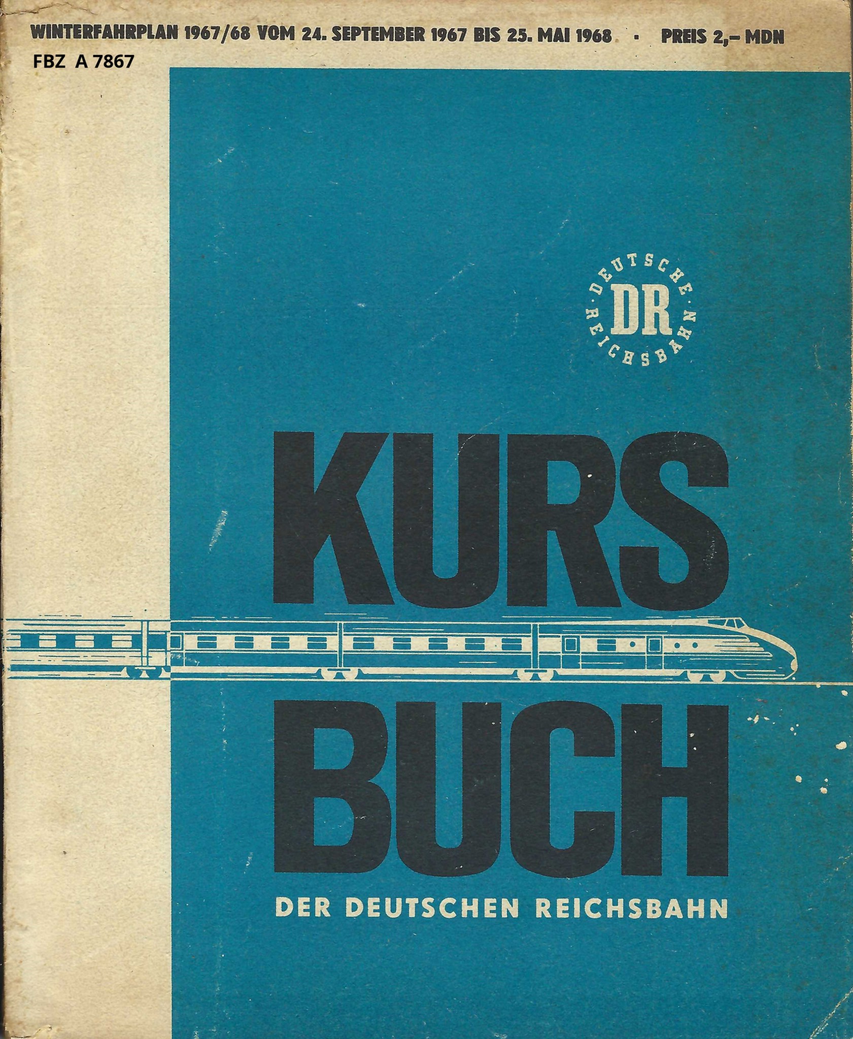 Kursbuch der Deutschen Reichsbahn - Winterfahrplan 1967/68